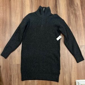 Quart zip sweater dress